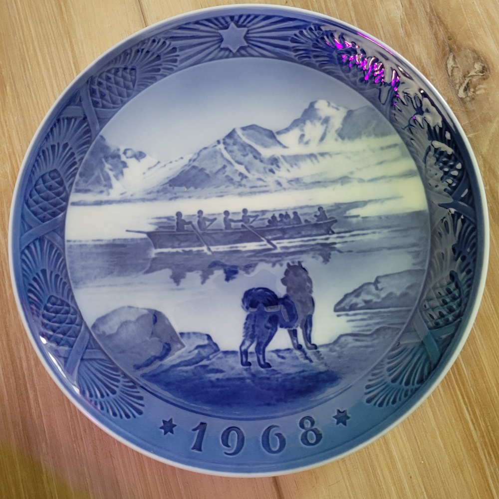1968 Blue Decorative Plate